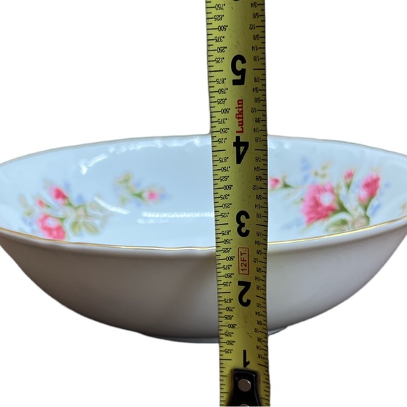 Vintage Grant Crest Royal Rose Fine China Serving Bowl 9” Gold Trim - Picture 4 of 6